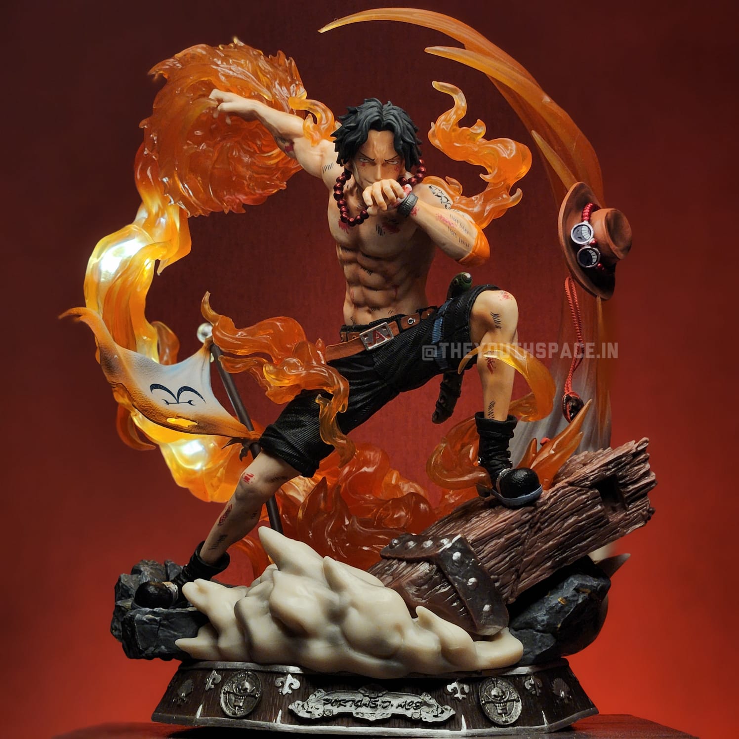 Fire Fist Ace Action Figure with Lights (38 cm) - One Piece