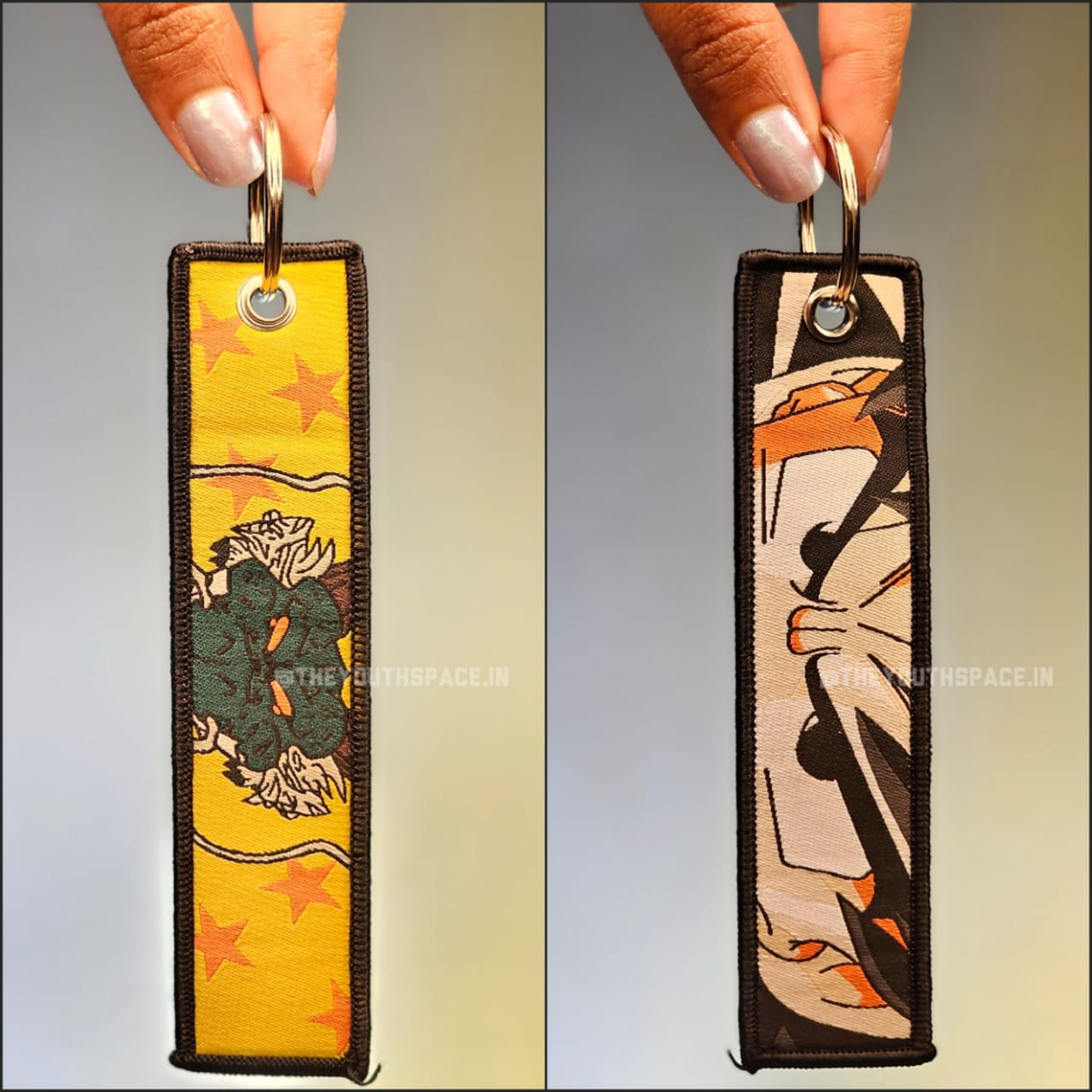 Goku × Shenron Flip Side Embroidered Keychain (15 cm)