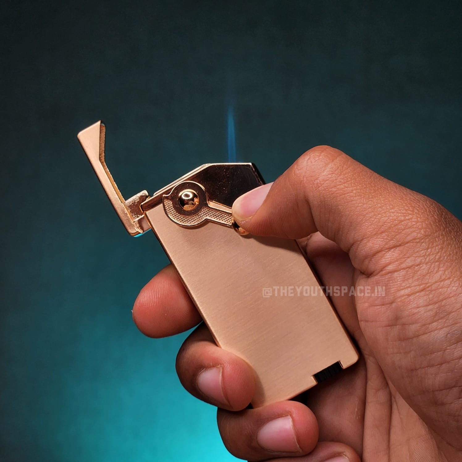 Rocker Arm Jet Flame Lighter (Metallic)