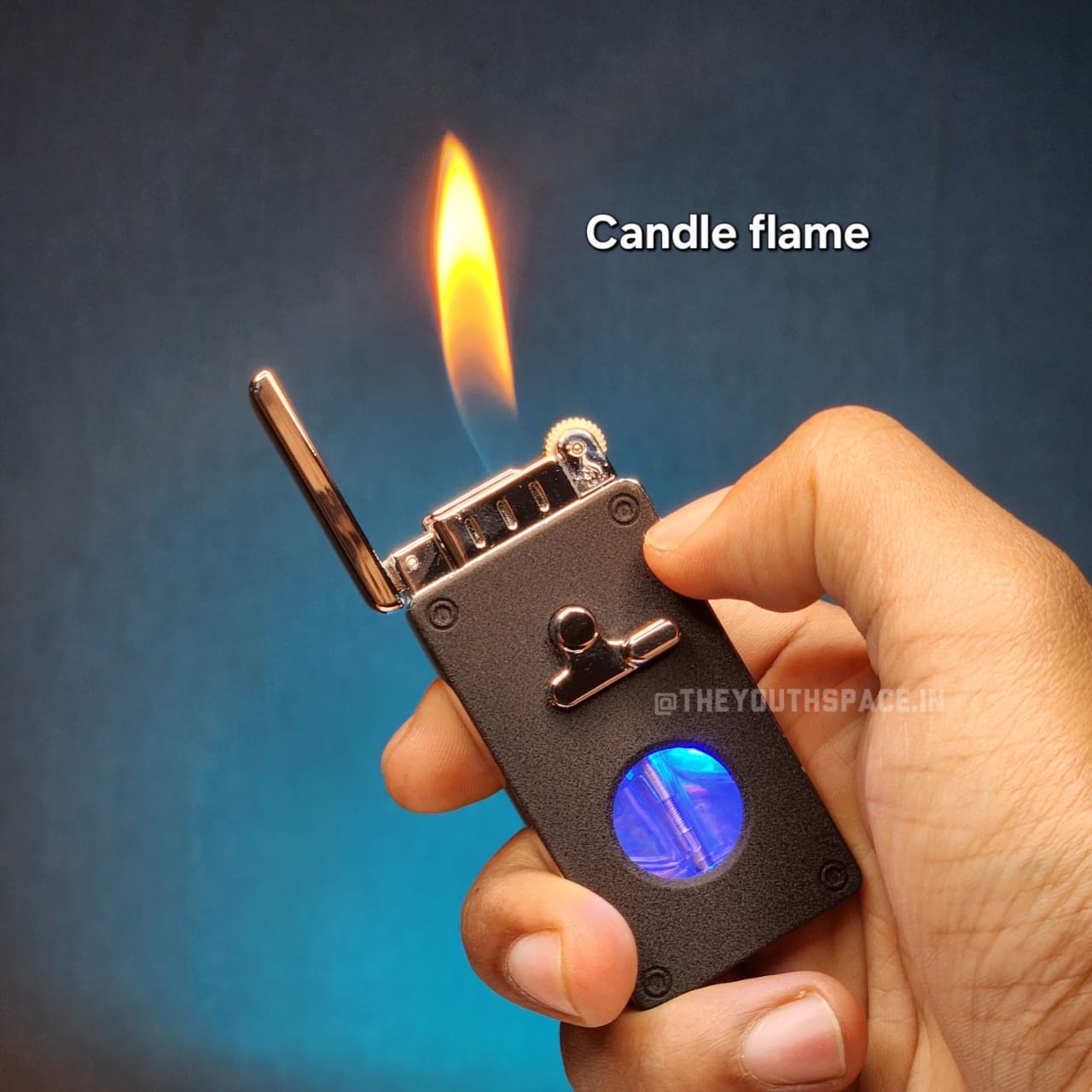 Swing Arm Dual Flame Lighter (Metallic)