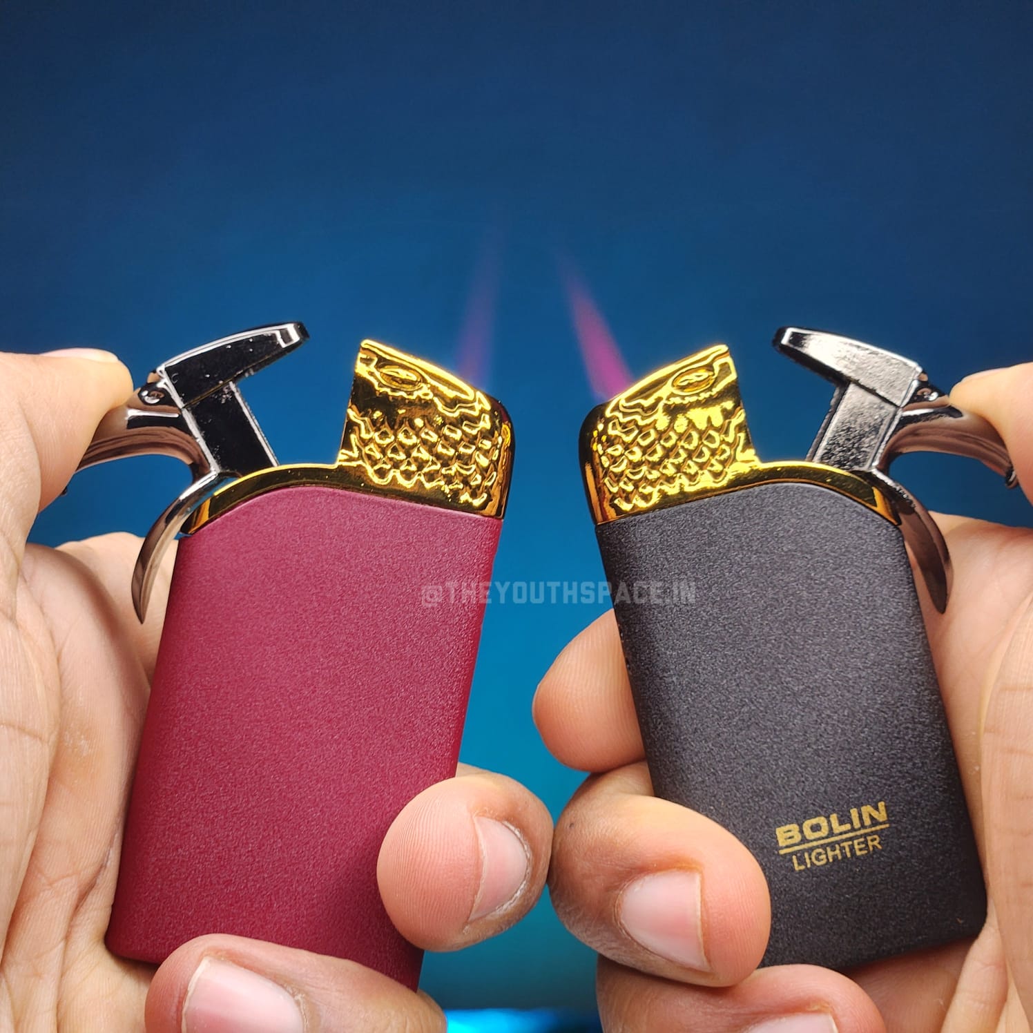 Red Flame Jet Eagle Lighter (Metallic)