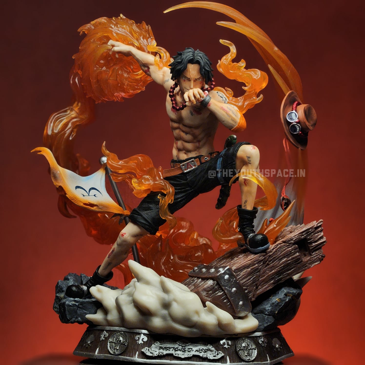 Fire Fist Ace Action Figure with Lights (38 cm) - One Piece