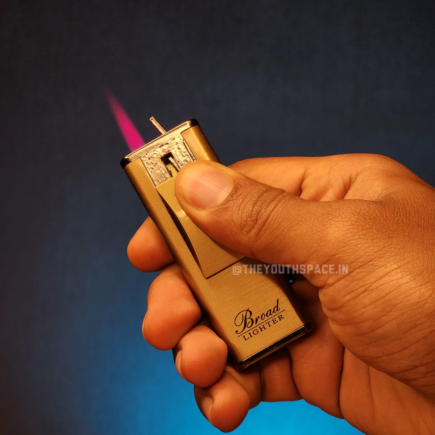 Pull Spark Red Flame Jet Lighter (Metallic)