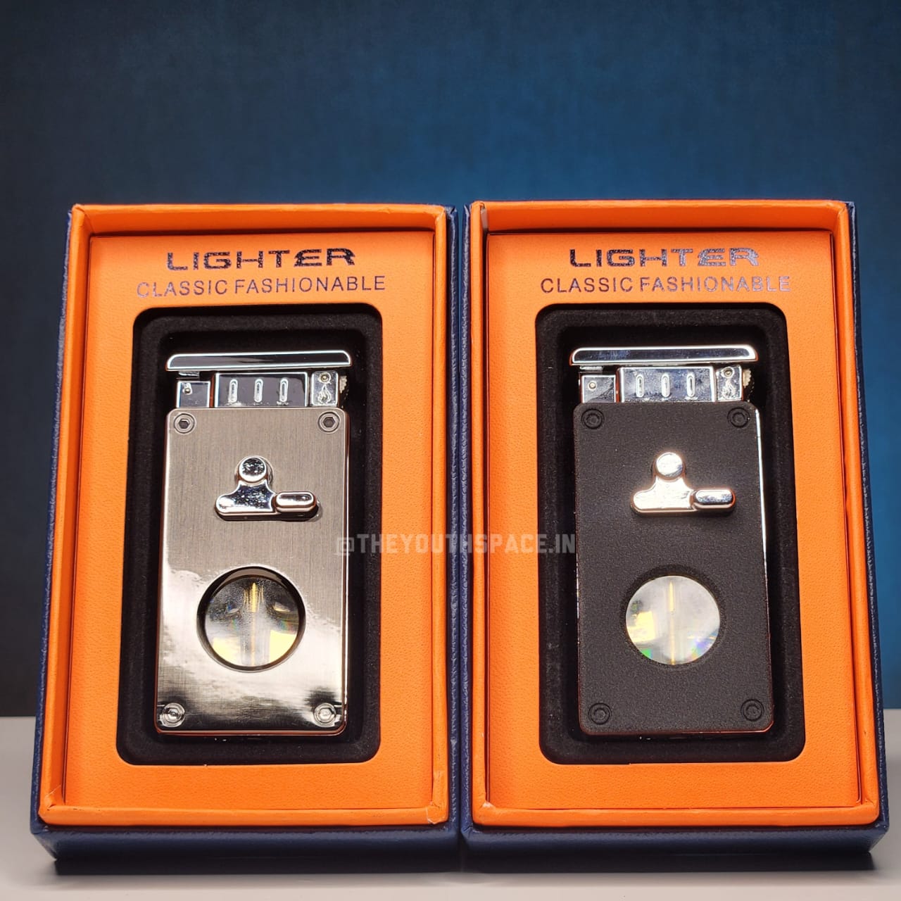 Swing Arm Dual Flame Lighter (Metallic)