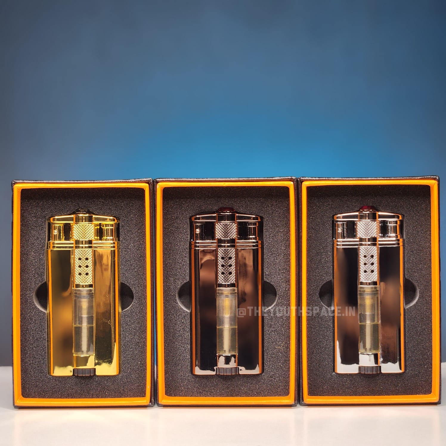 Heavy Block Burner Jet Flame Lighter With LED Light