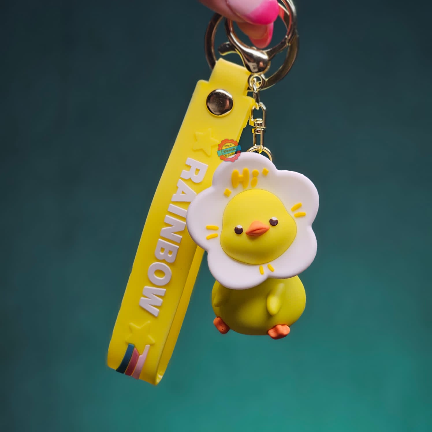 Baby Duck Silicone Spinning Keychain