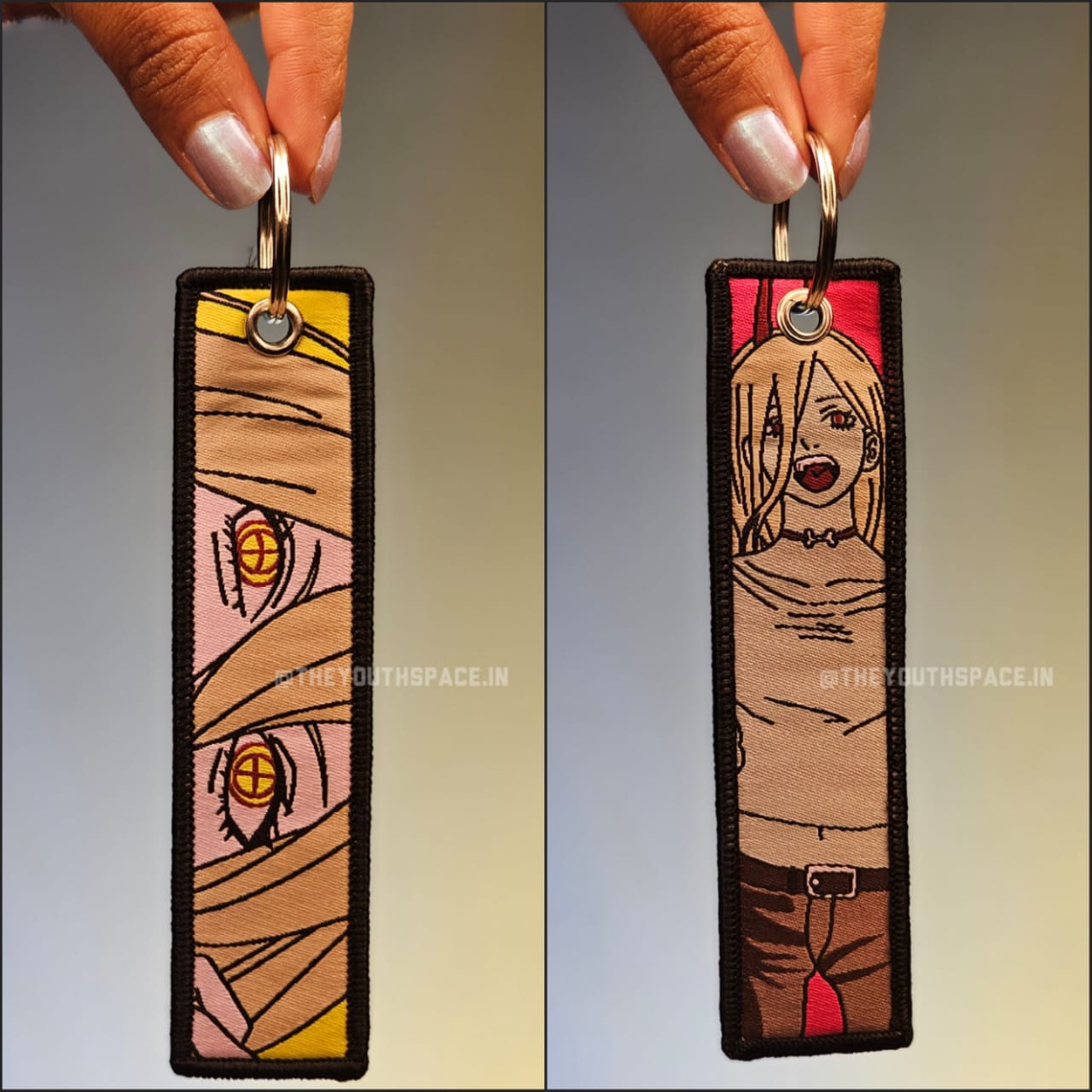 Chainsaw man Power Flip Side Embroidered Keychain (15 cm)