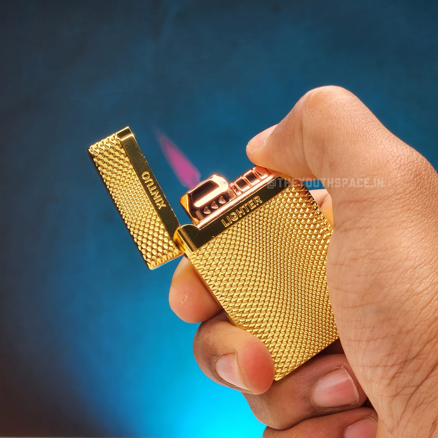 Sleek metallic Red Flame Jet Lighter
