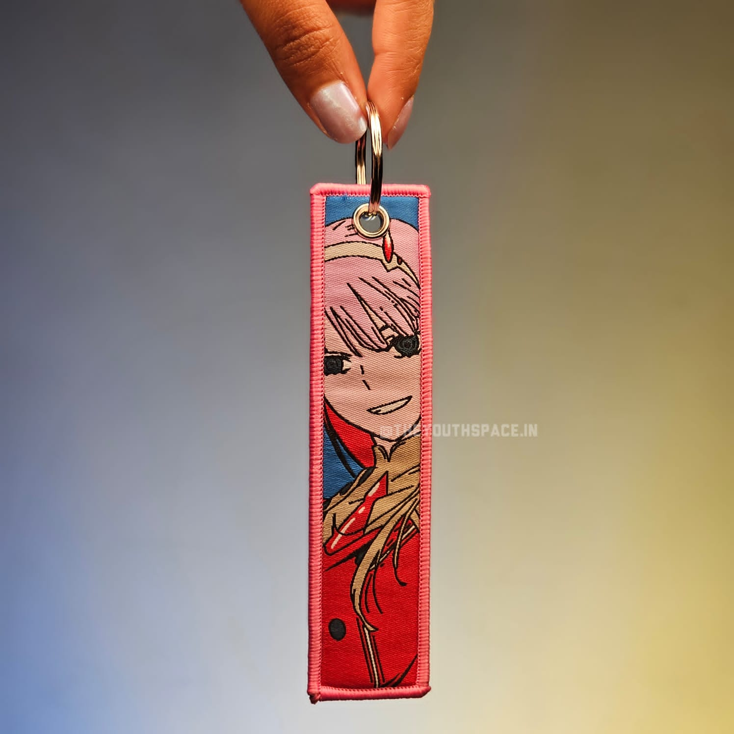 Zero Two Flip Side Embroidered Keychain (15 cm)