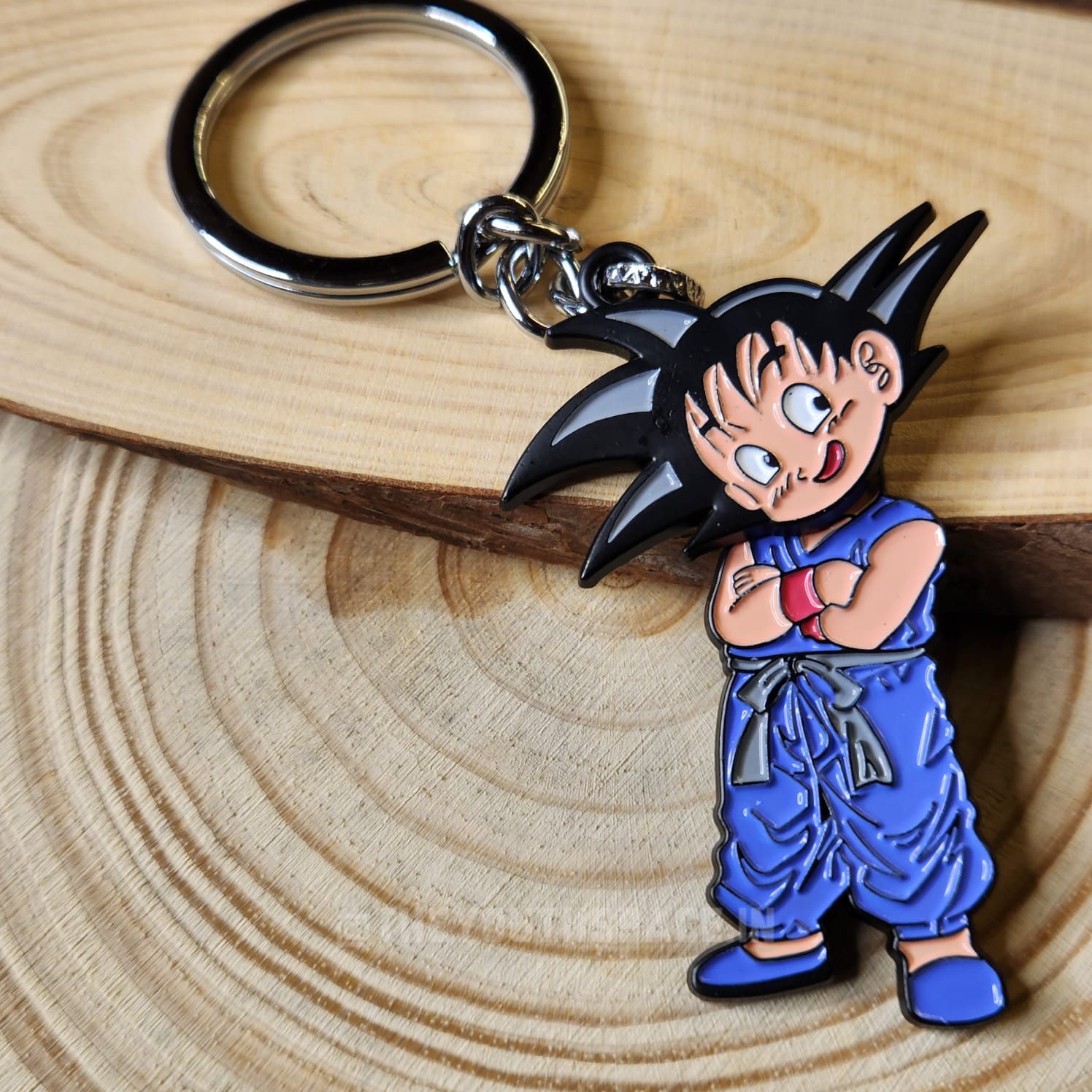 Goku bobblehead metal keychain