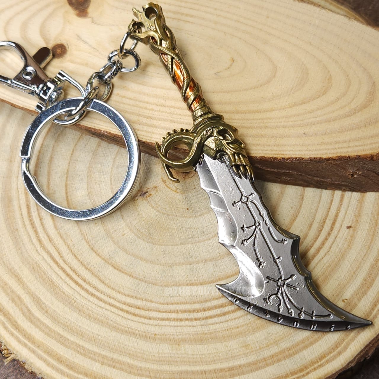 God of War metal keychain