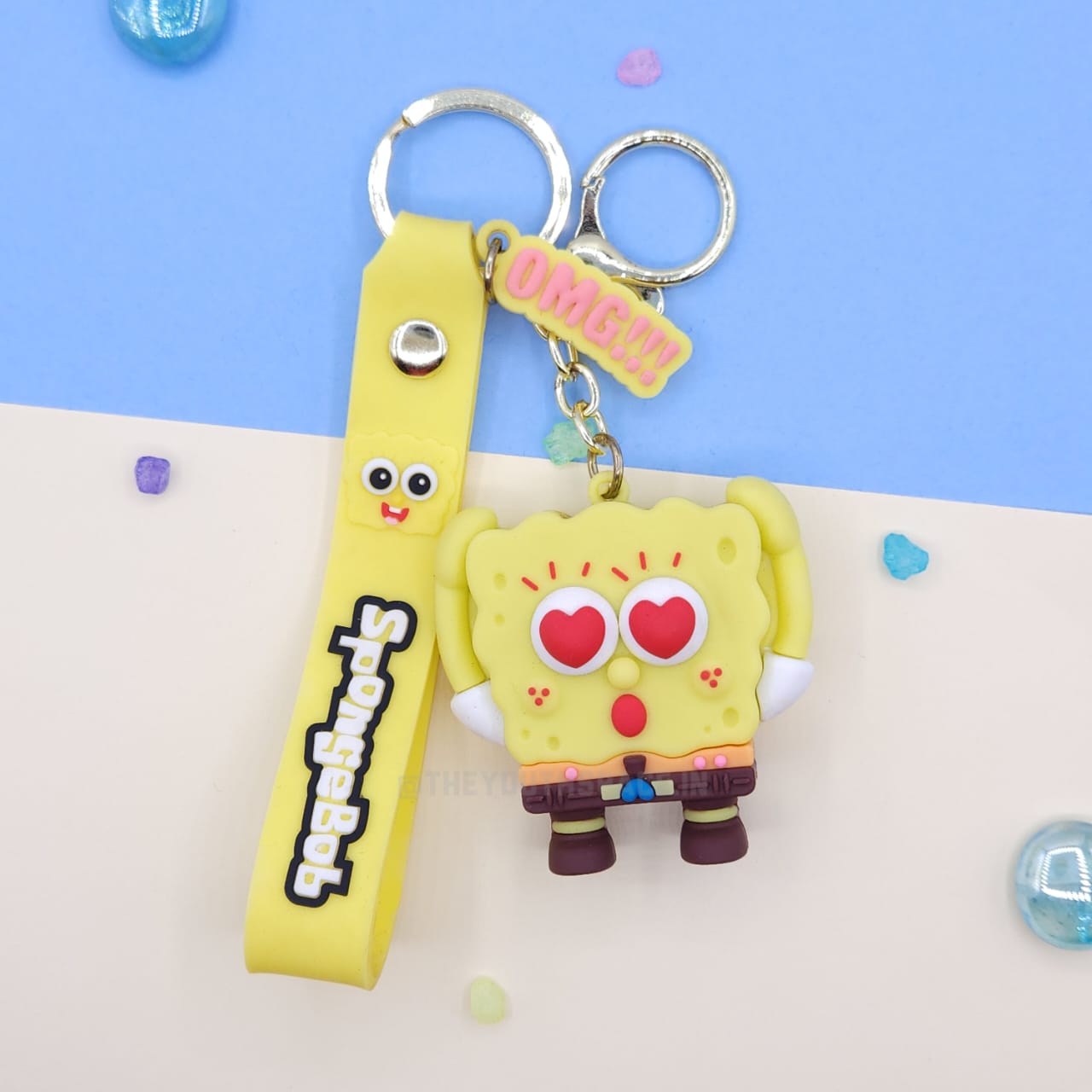 Spongebob silicone keychain