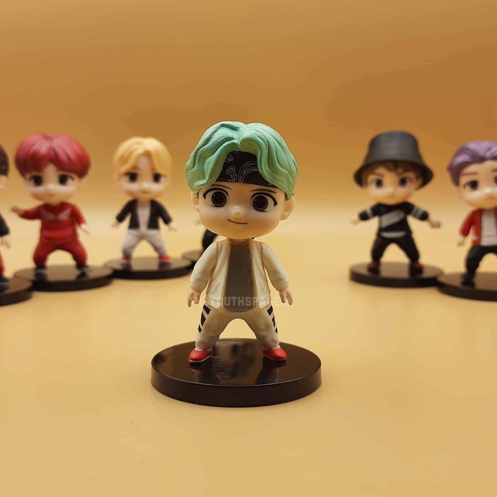 Tiny Tan Mic Drop Standing Set (Set of 7 Figurines)